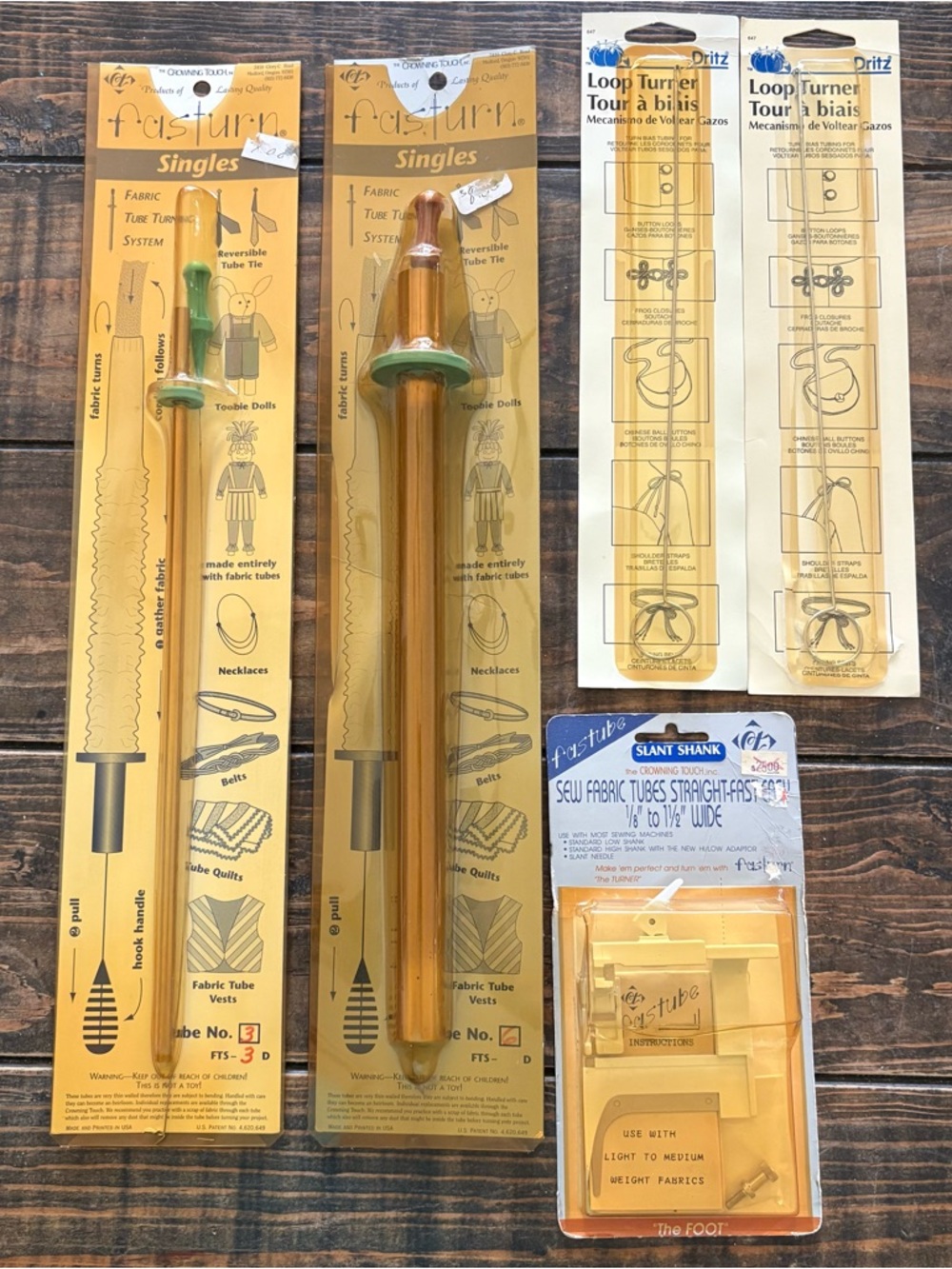 Vintage FASTURN Fabric Tube Turner Tool – FASTUBE Slant Shank Crowning Touch